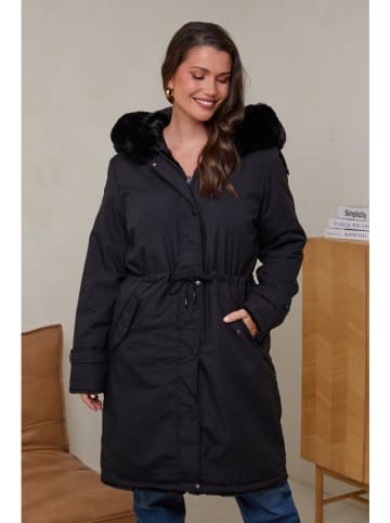 Curvy Lady Parka in Schwarz