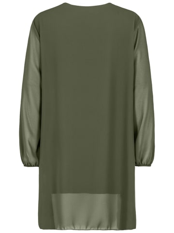Sublevel Plisseekleid in Oliv