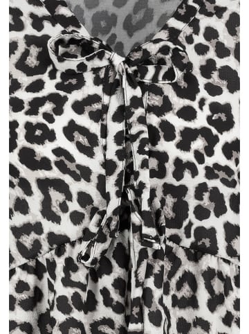 Sublevel Bluse in Hellgrau/ Schwarz