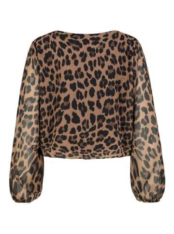 Sublevel Bluse in Hellbraun/ Schwarz
