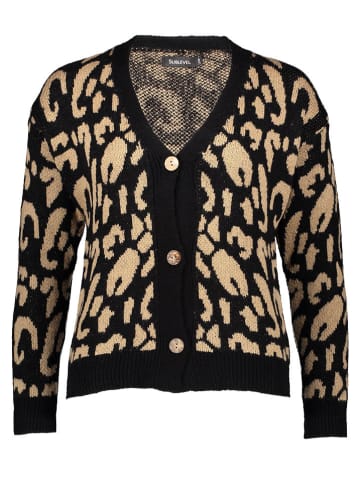 Sublevel Cardigan in Beige/ Schwarz