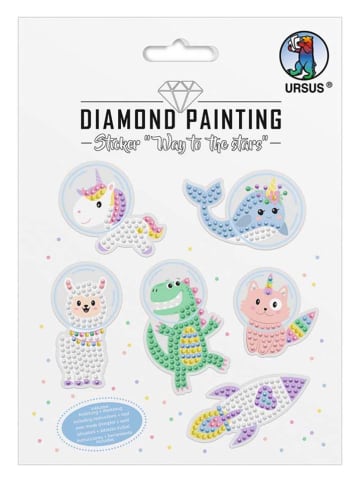 URSUS Kreativset "Diamond Painting Sticker - Way to the stars" in Bunt
