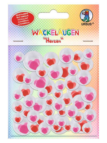 URSUS Wackelaugen "Herzen" in Rot/ Rosa