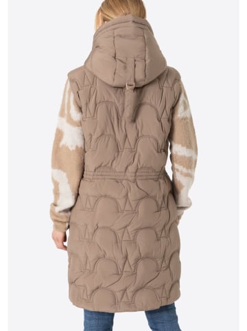 Timezone Doorgestikte bodywarmer beige
