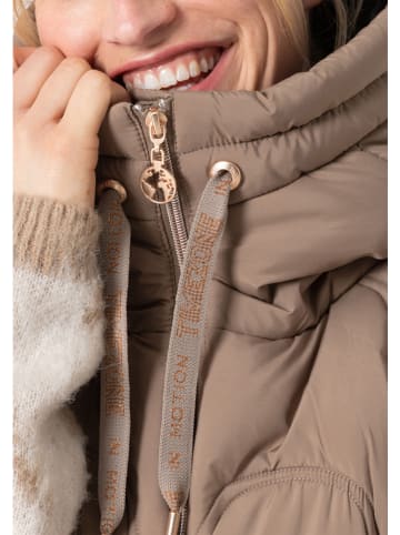 Timezone Doorgestikte bodywarmer beige