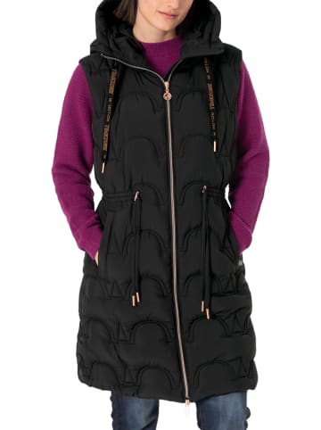 Timezone Doorgestikte bodywarmer zwart