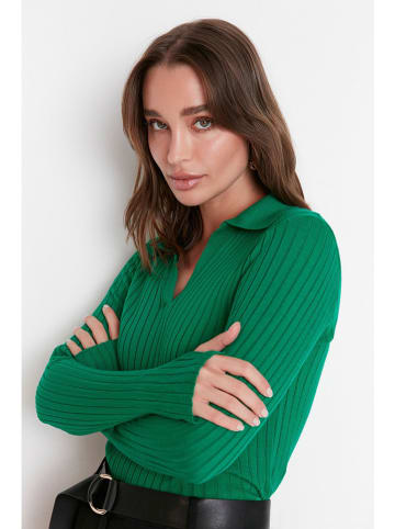 trendyol Sweter w kolorze zielonym