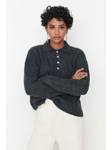 trendyol Sweter w kolorze antracytowym