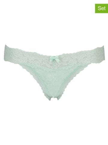 Hunkemöller 3er-Set: Strings in Lila/ Altrosa/ Mint