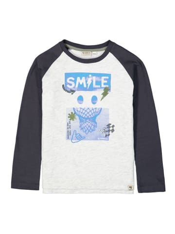 Garcia Longsleeve in Anthrazit/ Weiß
