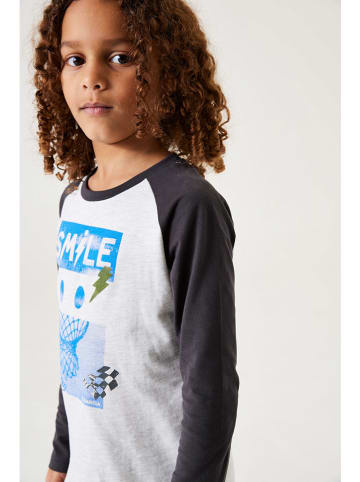 Garcia Longsleeve in Anthrazit/ Weiß