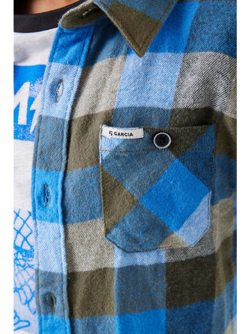 Garcia Hemd in Blau/ Khaki