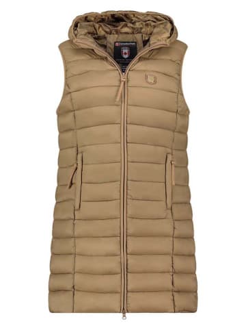 Canadian Peak Doorgestikte bodywarmer "Vakitaleak" lichtbruin