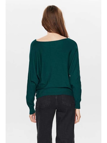 NÜMPH Sweter w kolorze ciemnozielonym