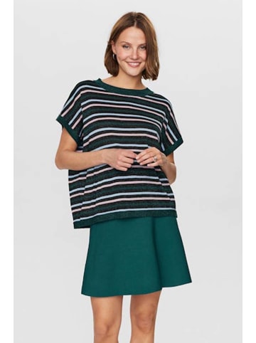 NÜMPH Sweter w kolorze czarnym ze wzorem