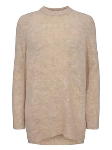 NÜMPH Sweter w kolorze beżowym