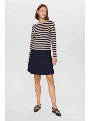 NÜMPH Sweter w kolorze beżowo-czarnym