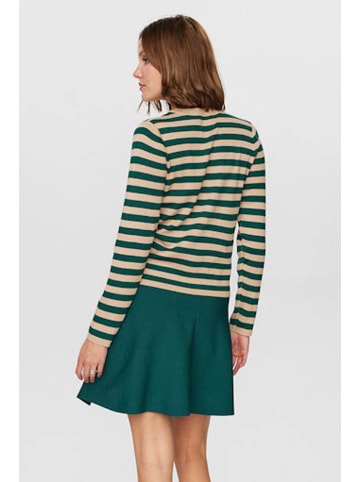NÜMPH Sweter w kolorze beżowo-zielonym