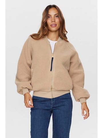 NÜMPH Wende-Übergangsjacke in Beige/ Dunkelblau