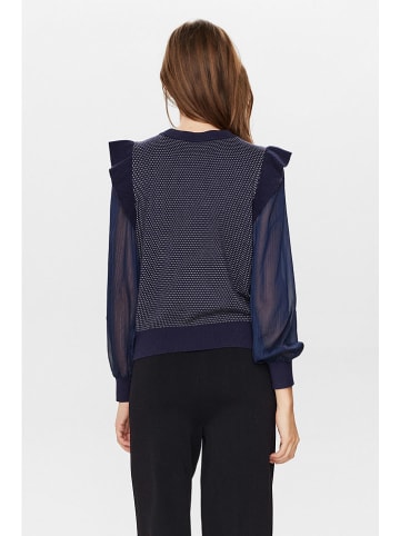 NÜMPH Sweter "Magnolia" w kolorze granatowym