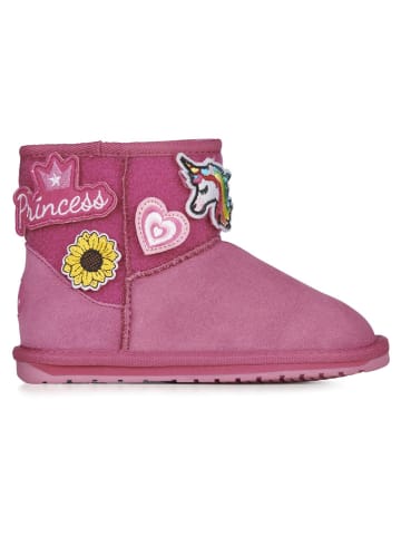 EMU Leder-Winterboots "Wallby Mini" in Pink