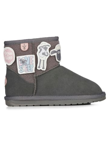 EMU Leder-Winterboots "Shaun The Sheep" in Anthrazit