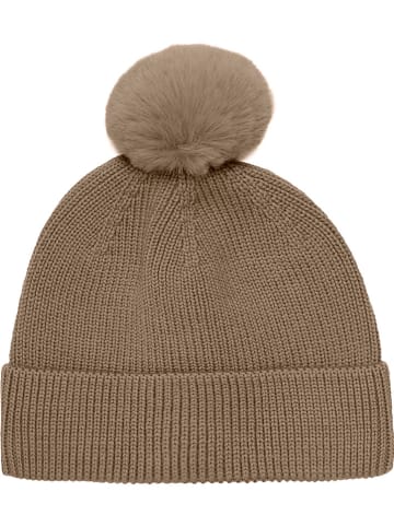 enfant Muts met pompon lichtbruin