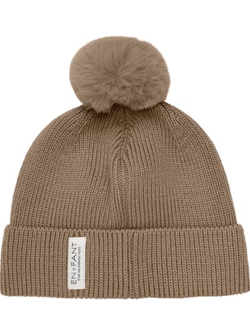 enfant Muts met pompon lichtbruin