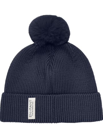 enfant Muts met pompon donkerblauw