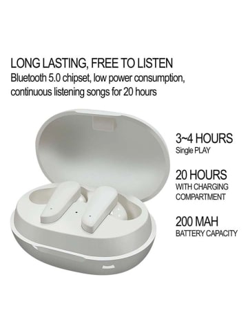 SWEET ACCESS Kabellose Bluetooth-In-Ear-Kopfhörer in Weiß