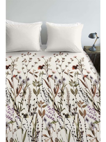 Ambiante Satijnen beddengoedset "Dry Flowers" crème/meerkleurig