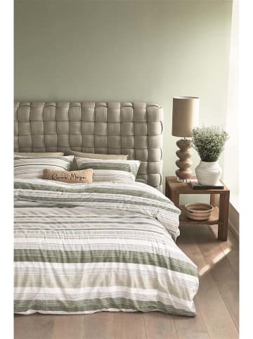 Rivièra Maison Komplet pościeli "Sturdy" w kolorze beżowo-zielonym