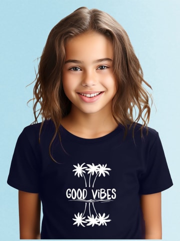 WOOOP Koszulka "Good vibes" w kolorze granatowym