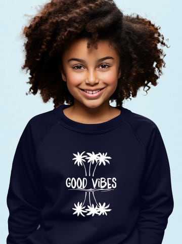 WOOOP Sweatshirt "Good vibes" in Dunkelblau