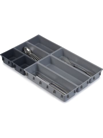 JosephJoseph Ladeorganizer "Blox 7" grijs/antraciet - (L)44 x (B)26,5 cm
