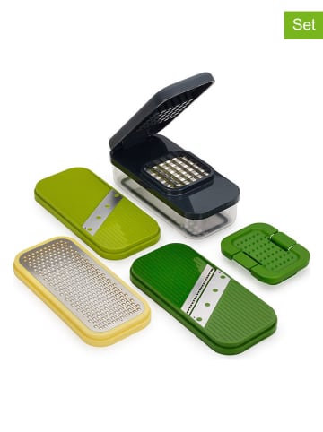 JosephJoseph 6tlg. Set: Multi-Schneider in Grau/ Grün - (B)21,6 x (H)15 x (T)9,8 cm