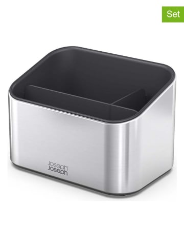 JosephJoseph Organizery (2 szt.) w kolorze srebrnym do zlewu - 17,5 x 11,9 x 12 cm