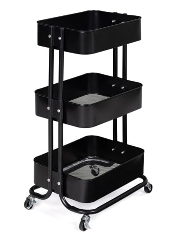 IDOMYA Essentials Rollwagen in Schwarz - (B)44 x (H)75 x (T)36 cm
