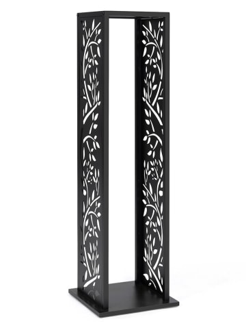 IDOMYA Essentials Stojak w kolorze czarnym na drewno opałowe - 33 x 112 x 33 cm