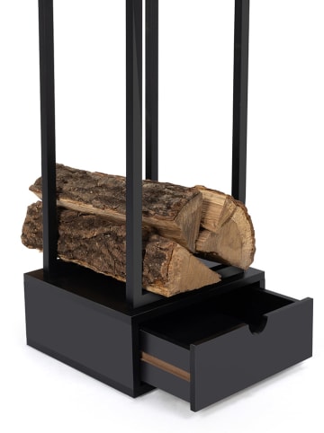 IDOMYA Essentials Haardhoutrek zwart - (B)33 x (H)125 x (D)33 cm