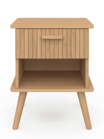 IDOMYA Essentials 2er-Set: Nachttische in Hellbraun - (B)40 x (H)50 x (T)34 cm