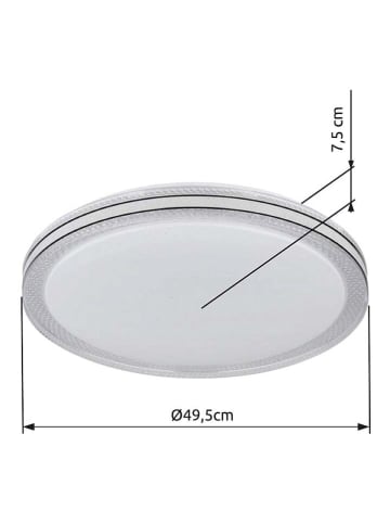 Globo lighting LED-Deckenleuchte "Veleno" in Weiß - Ø 49,5 cm