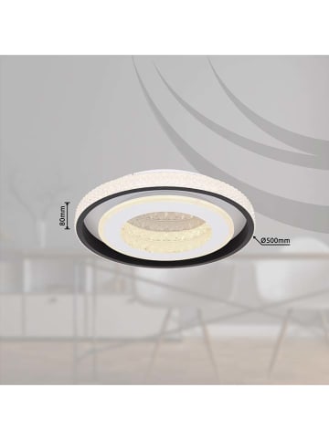 Globo lighting LED-Deckenleuchte "Lucky" in Weiß/ Schwarz - Ø 50 cm