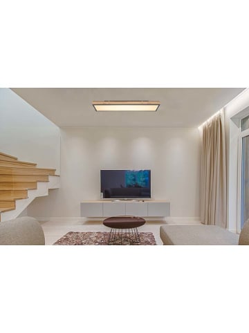 Globo lighting LED-Deckenleuchte "Doro" in Hellbraun/ Grau - (B)80 x (H)20 x (T)6,5 cm