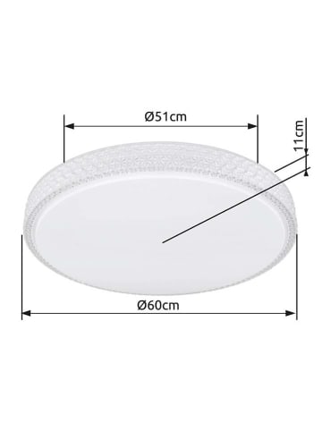 Globo lighting LED-Deckenleuchte "Ovi" in Weiß - Ø 60 cm
