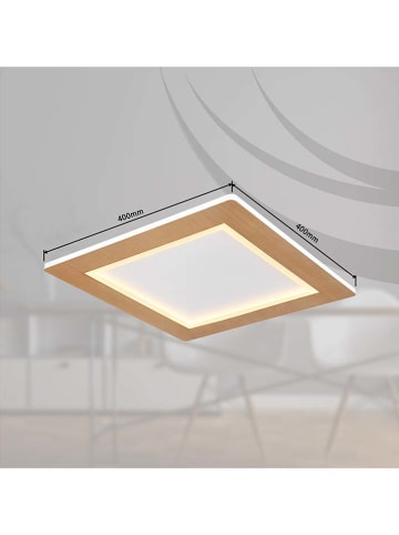 Globo lighting LED-Deckenleuchte "Clay" in Hellbraun - (B)40 x (H)40 cm