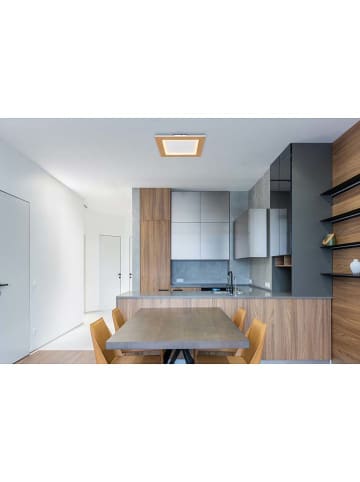 Globo lighting LED-Deckenleuchte "Clay" in Hellbraun - (B)40 x (H)40 cm