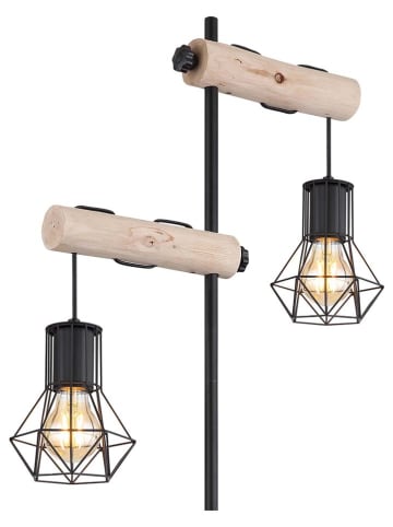 Globo lighting Standleuchte "Priska" in Hellbraun/ Schwarz - (H)168 cm