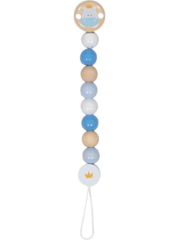 Goki Schnullerkette "Nilpferd" in Beige/ Hellblau- ab Geburt