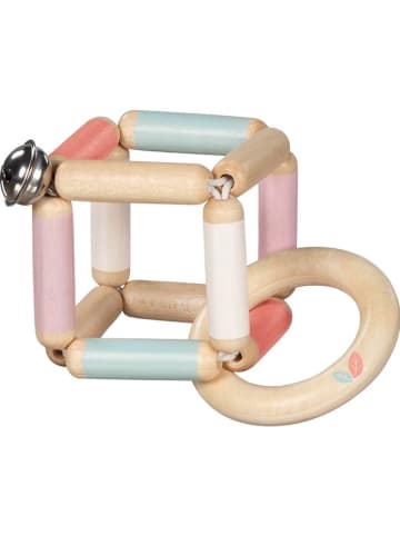 Goki Greifling "Würfel" in Rosa/ Hellblau/ Beige - ab Geburt